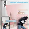 Baby Monitors PEGATAH 4MP IP WiFi Camera Wireless Baby Monitor Night Vision Indoor AI Tracking Dual Lens PTZ Security Surveillance Cameras Q231104