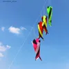 Kite Accessories 9KM 1.2m Spinner Windsock Turbine Line Laundry Pendant Soft Inflatable Show Kite 30D Ripstop Nylon with Bag Q231104