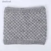 Scarves Hot Women Men Fashion Female Winter Warm Scarf Solid Chunky Cable Knit Wool Snood Infinity Neck Warmer Cowl Collar Circle ScarfL231104