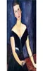 Handmålad abstrakt målning Madame Georges van Muyden Amedeo Modigliani högkvalitativ porträttflicka oljemålningar3094843