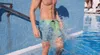 Мужские шорты волшебные изменения цветные пляжные шорты летние мужчины плавать купальными купальными купальными купальными купальниками быстро сухие купальные шорты пляжные брюки 230403