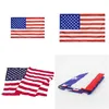 Banner Flags Factory Wholesale 3x5 ft US US US American Flag Unite State Star Stripes Flags Double Stitch مع اثنين من الحلقات النحاسية Drop D Dhicb