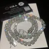 2/3/4/5/6,5 mm 18-24 Zoll 925 Sterling Silber Bling Moissanite Tenniskette Halskette für Frauen Männer Schönes Geschenk