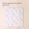 Sleeping Bags hibobi Cotton Soft Baby Swaddle Bird Pattern Print Front Bukle Design for born Infant Wrap Prevent Flat Blanket 230404