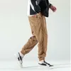 سروال الرجال في Corduroy Jogger Harem Hip Hop Spring Summer Summer Harajuku بنطلون في الهواء الطلق الرياضة Sportspants كبيرة الحجم بانتالو