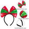 Świąteczne dekoracje LED opaski na głowę świąteczne kostium pałąk renifer bow elf kostiumy opaski do włosów na przyjęcie przychylność upuść zależność amekr