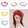 Hårtillbehör Flower Crown Wreath Bride Wedding Hårtillbehör Gorma pannband Flätad Vine Headwear Garland Ornament för Drop Otsq6