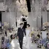 Décoration de plafond de salle de mariage, rideau ondulé en perles, ornement suspendu pour aménagement de scène et de Site, taille personnalisée