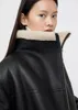 Manteau nordique en fourrure pour femmes, longueur moyenne, Silhouette, revers, Parka ample et écologique