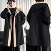 Men's Trench Coats Coat Streetwear Long Jacket Hip Hop Male Fashion Windbreaker Spring Autumn Hooded Overcoat Women 230404