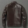 Skórzana skórzana faux top warstwowa moda moda moda Slimfit Stojak Lisure Bomber 100 oryginalny vintage krótki zamek błyskawiczny m 230404