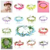 Hårtillbehör Flower Crown Wreath Bride Wedding Hårtillbehör Gorma pannband Flätad Vine Headwear Garland Ornament för Drop Otsq6