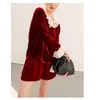 Women's Two Piece Pants Fengbaoyu Velvet Spring Summer Ladies Suit Doll Collar Blouse Wide Leg Shorts Two-piece Black Set Of Leisure Sports