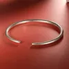 Bangle Vintage Silver Color Open Armband Unisex Solid Matte Banquet Jewelry Accessories Gift