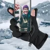 スポーツグローブ冬の釣り手袋2フィンガーフリップ防水防風のポグラフ男性女性手袋ベルベット温かい保護魚の釣り手袋230403