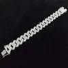 20mm Best Seller Fashion Mens Miami Cuban Chain Link Iced Out Diamond Gold Sliver Plated Hip Hop Jewelry Bracelet