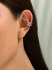 Boucles d'oreilles à dos JF 2023, petit Clip d'oreille en demi-cercle en Zircon Double couche exquis de Style français, léger, de luxe, haut sens, Non percé