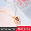 Pendentif Colliers Titane Acier Collier Pour Femmes Coeur Femelle Luxe Amour Vendre Clavicule Chaîne DropshipingPendant