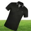 Designer Stripe Polo Shirt T Shirts Snake Polos Bee Floral Embroidery Mens High Street Fashion Polo Tshirt2827328