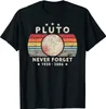 Mens Tshirts T Men Summer Tops TEE TEE TEE MANE Never Glöm Pluto Retro Style Funny Space Science T 230404