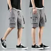 Heren Shorts Summer Militaire lading Solid Multi Pocket Casual Fitness Losse werkbroek Mannelijke tactische joggers 230404