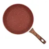 Pannor Sijoe Brown Color Stone Non-Stick Frying Pan Steak Induktion Cooker Universal