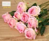 Flores artificiais reais como flores de rosa, decoração de casa para festa de casamento, sala de aniversário, 8 cores para escolher hr009 zz