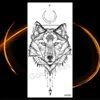 5 PC Temporary Tattoos Ferocious Wolf Temporary Tattoos For Men Realistic Coyote Geometric Tatoo Mountain Dreamcatcher Forest Fake Tattoo Waterproof Z0403