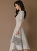 Mode koreanische elegante Midi Tweed Kleid Frauen Chic Casual Plaid Slim Kleid Robe Femme Ladies weibliche Mujer -Party Vestidos