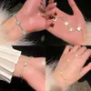 vanlies cleeflies Bracciale a trifoglio Bracciale a trifoglio di crostacei naturali di alta qualità con braccialetto di fiori portafortuna intarsiato di diamanti che non sbiadisce la luce