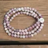 Strand Beaded Strands Dropship Curación Regalo Espiritual Mujeres Buda Lotus Wrap Pulsera Yoga Mala Beads Joyería 108 Lila Piedra Natural