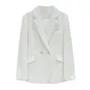 Costumes pour femmes blanc vison velours manteau tempérament 2023 automne hiver Blazer femmes haut de gamme navettage mode haut costume col veste OL T1022