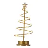 Night Lights Christmas Tree Light Decorative Metal Stand Ornament Spiral Shaped For Xmas Bedside Festival Living Room Party