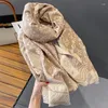 Scarves 2023 Winter Scarf Women Cashmere Shawl Wraps Designer Neckerchief Pashmina Blanket Bufandas Female Foulard