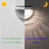 Nyhetsbelysning Solar Light Outdoor Light Control Induktion Courtyard Decoration Solar Fence Wall Light Semi Circular Energy Saving Street Light P230403