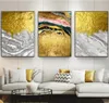 Mur moderne Art marbre toile peinture abstraite feuille d'or émeraude Art affiche impression mur photo pour salon porche décoration 2010735