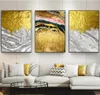 Modern Wall Art Marmo Tela Pittura Astratta Smeraldo lamina d'oro Art Poster Stampa Immagine della parete per soggiorno Portico Decorazione2010735