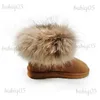 Boots Hairy fur one snow women's new cashmere thickened short cotton shoes hairy ankle boots T231104