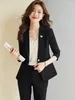 Frauen Zwei Stück Hosen 2023 Weibliche Elegante OL Grün Blau Anzug Blazer Und Hose Business Jacke Büro Dame 2 stück Set S-4XL