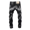 Mens Jeans PLEINXPLEIN Original design mens slim jeans black denim trousers Skulls Straight Elastic plein Stretch pants for men party 230404