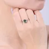 Cluster Ringen Gem's Beauty 925 Sterling Zilver Moss Agaat Ring Luxe Edelsteen Prong Setting Engagement Fijne Sieraden Voor vrouwen