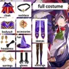 Cosplay Game Genshin Impact Astroloog Mona Megistus Cosplay Kostuum Sexy Anime Uniform Jurk Pruik Halloween Kleding