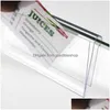 Labels Tags Wholesale 10 8 6Cmx4 2Cm Clear Plastic Pvc Tag Sign Label Display Clip Holder For Supermarket Store Wood Glass Shelf F Dh2Kl