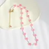 Pendentif Colliers Collier de perles de riz Fleurs Graphique Originalité Tricot à la main Bohême Réglable Mode Simple Couleur Perlée