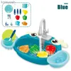 Kitchens Play Food Kids Toys Electric Dishwasher Kitchen Sink Pretend Play Kitchen Food Wash Vegetables Educational Toys For Girls Play House ToyL231104