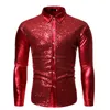 Vêtements de mode chemise pour hommes femmes lettre chemises décontractées vêtements de broderie chemise à paillettes Cool chemise de magasin de vêtements de danse dorée