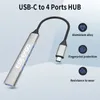 ESEEKGO UAC-9701 Type-C USB 3.0 a 4 porte Hub per computer Splitter plug and play per laptop Stampante Tastiera Mouse Accessori per telefono in scatola al dettaglio