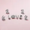 925 Sterling Silver Fit Pandoraly Charms Bransoletka Koraliki Charm Cute Pet Dog Pendant Series