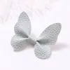 Hårtillbehör Solid Color Pu barn Baby Girl Gifts Bows Hairpin Girl's Boutique Clip Handmade Bowknot