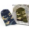 Meias masculinas 3 pares/lote primavera e outono meados de bezerro comércio exterior camuflagem exército verde roupa interior de algodão de alta qualidade